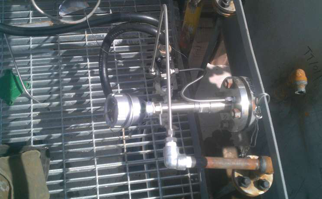 安裝在現場的吹氣式熱電偶