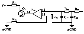 多路溫度遠傳監測儀V/I輸出電路