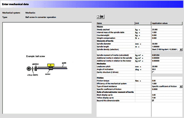 機構模型通過SIZER進行選型配置