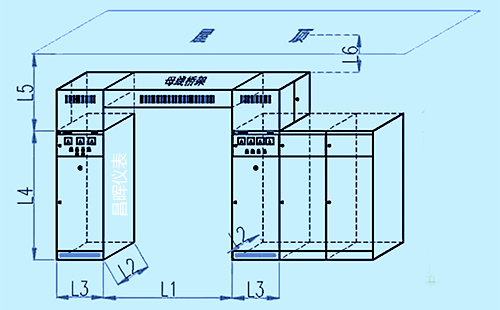 變配電室內電器柜安裝示意圖