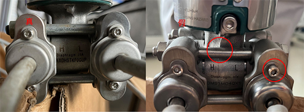 真假EJA118E正負壓室細節對比