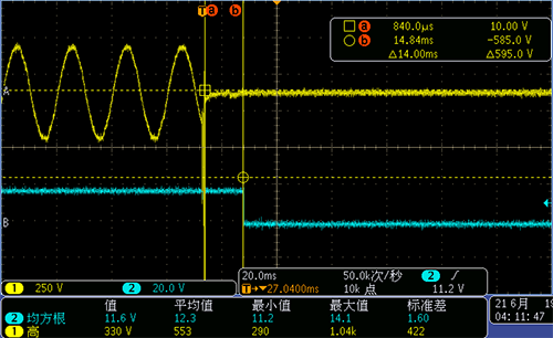 交流線圈斷電瞬間浪涌電壓