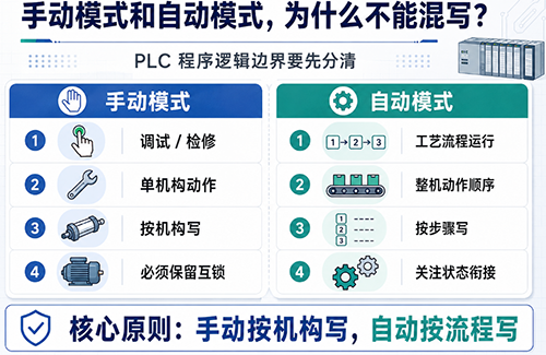 手動(dòng)模式和自動(dòng)模式不能混寫